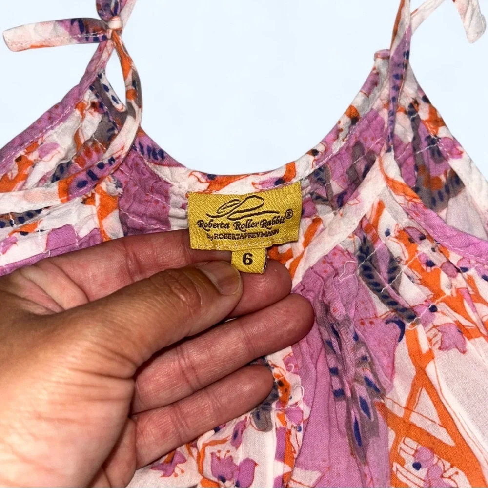 Roberta Roller Rabbit Purple and Orange Floral Dress